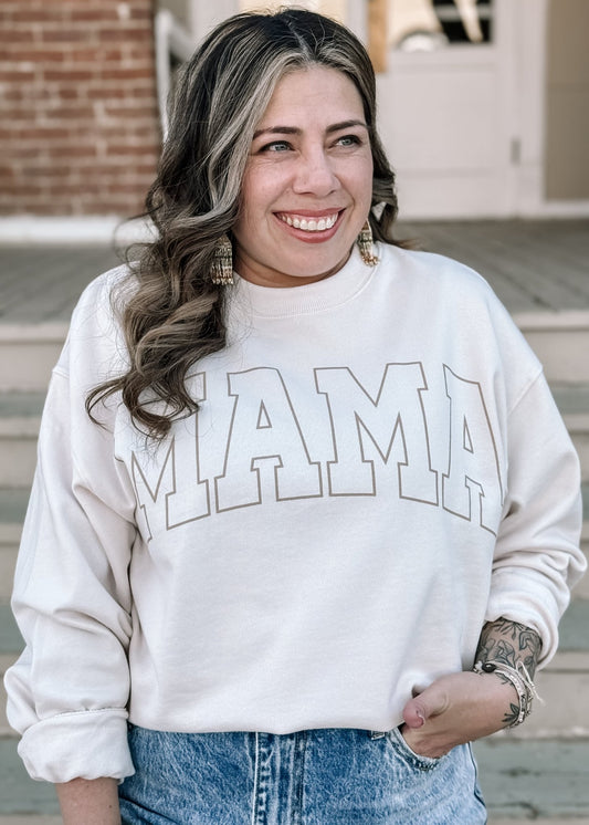 MAMA Premium Graphic Sweater - Ivory - The Farmhouse