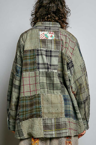 POL Desert Sage Woven Jacket, Olive Multi, view 2