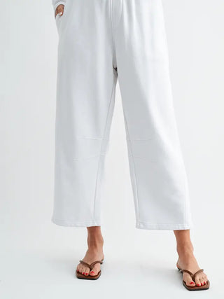 The Salt Air Cotton Barrel Pants, White