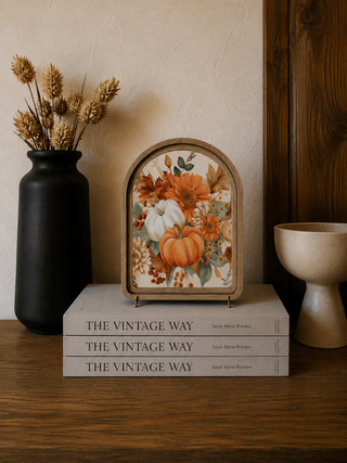 Fall Bouquet Arch Framed Art 6x8"