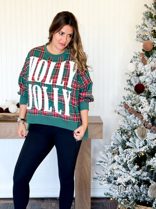 Holly Jolly Plaid Sweatshirt