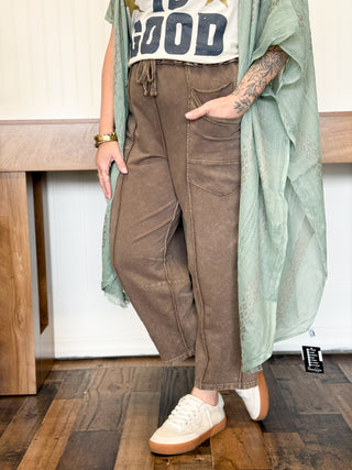 Desert Dune Barrel Knit Pants, Mocha