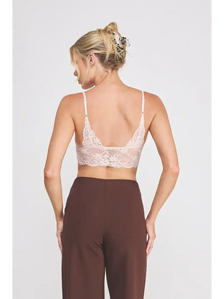 ALLIE ROSE Women's Blush Petal Lace Bralette