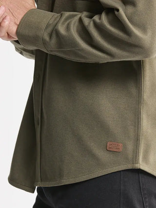 Brushed Twill Overshirt, Olive