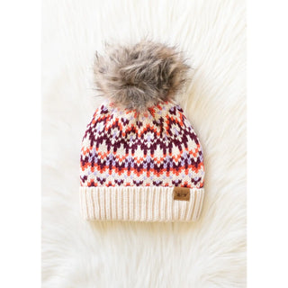 Autumn Meadow Knit Pom Beanie