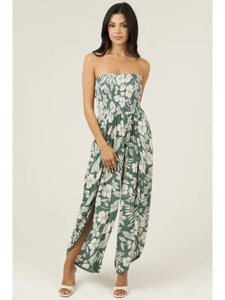 The Tropic Muse Strapless Jumpsuit