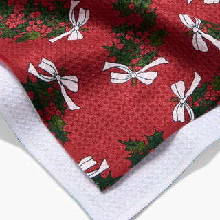 Geometry Tea Towel, Christmas Berry Bow