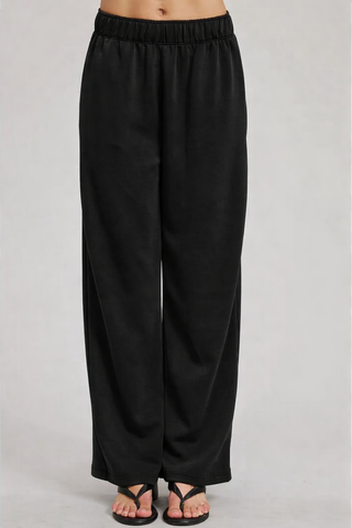 The Margo Wide-Leg Scuba Pant, Black
