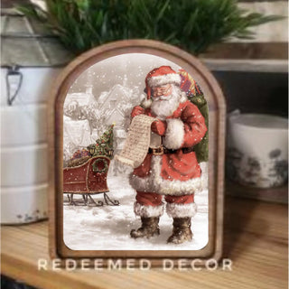 Santa List Christmas Arch Framed Art, 8.25” x 11”