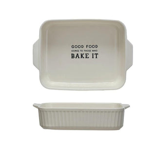 1 Quart Stoneware Baker w/ Wax Relief Saying - 440 Kitchen + Tabletop - The Farmhouse