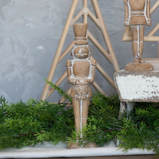 Standing soldier holiday decor figure, 10.5 inches tall for seasonal displays