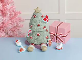 Mud Pie soft plush Christmas tree set for festive holiday decor