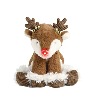 MUDPIE Jingle Reindeer Light-Up Plush Pal