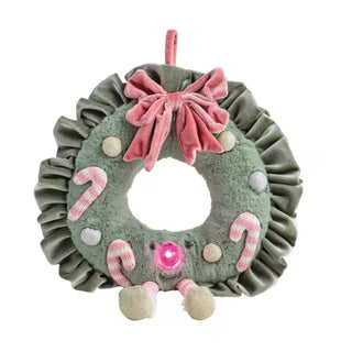 MUDPIE Tinsley Wreath Light-Up Plush Pal