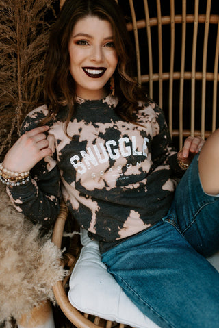 *PRE ORDER* Snuggle Season Bleached Sweatshirt