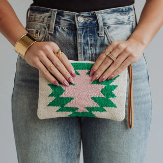 Desert Bloom Aztec Wristlet