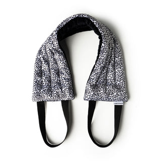 Hot Stuff Heated Neck Wrap, Black Petal Print