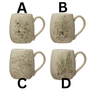 16 oz. Debossed Stoneware Mug, 4 Styles - The Farmhouse