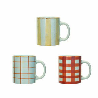 16 oz. Hand-Painted Stoneware Mug w/ Pattern, 3 Styles - 440 Kitchen + Tabletop - The Farmhouse