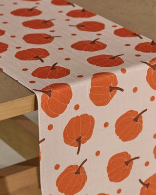 Geometry Tabletop Pumpkin Polka Table Runner