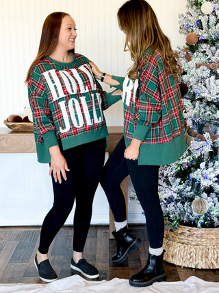 Holly Jolly Plaid Sweatshirt