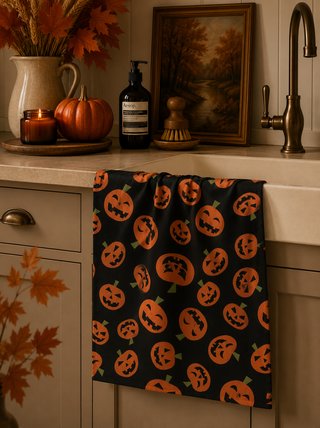 Geometry Gourd Gang Tea Towel