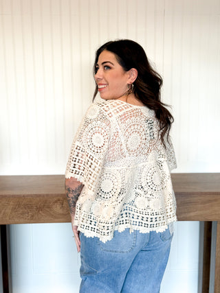 Natural Coast Crochet Flare Top