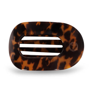 TELETIES Tortoise Flat Round Hair Clip (Medium)