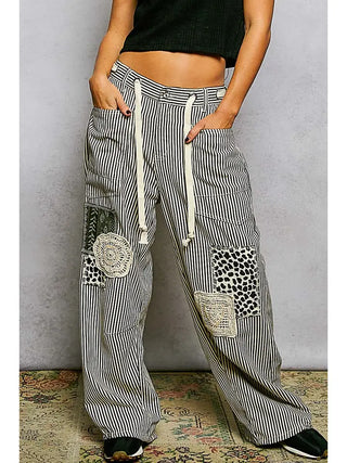 POL Women's Cocoa Cornstalk Patchwork Pants