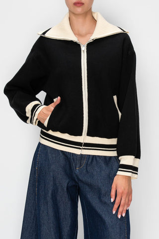 The Drifter Knit Jacket in black
