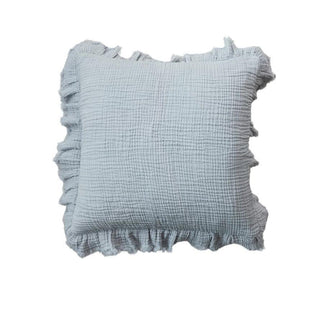 20" Square Cotton Double Cloth Pillow w/ Ruffled Edge - 420 Home Decor - The Farmhouse