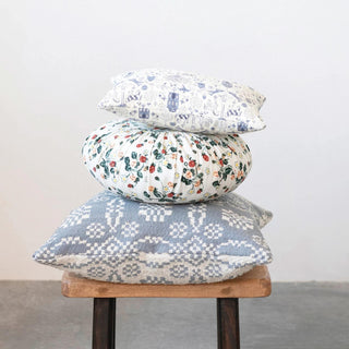 20" Woven Cotton Jacquard Pillow - 420 Home Decor - The Farmhouse