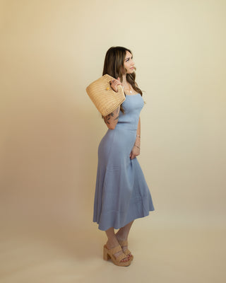 The Pelican Point Ribbed Knit A-line Skirt