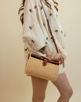 Benjamin Rattan Crossbody Bag