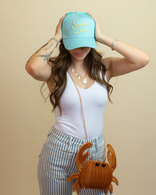 Summer Lovin - Baby Blue Canvas Trucker Hat