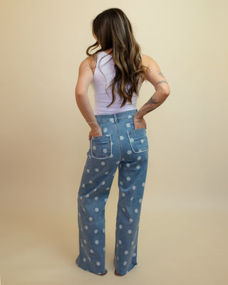Poppy + Pine Denim Dot Jeans