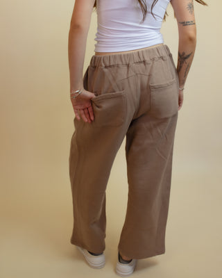 The Salt Air Cotton Barrel Pants, Silken Taupe
