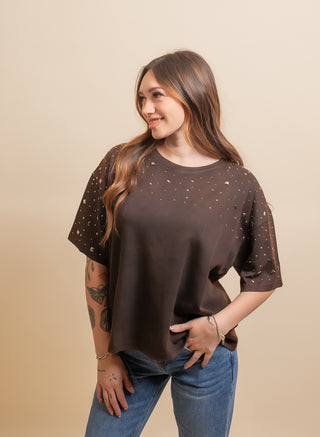 The Stardust Stud Tee, Black