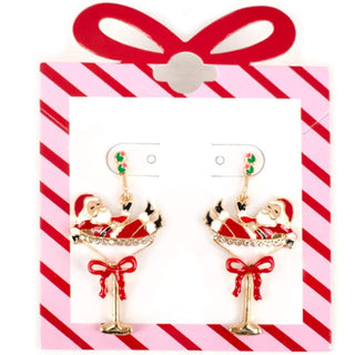 JOIA Women's Santa Claus In Glass Post Earrings