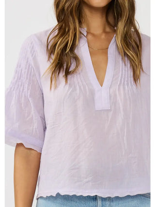 The Sienna Pintuck Blouse, Lilac