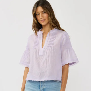 The Sienna Pintuck Blouse, Lilac