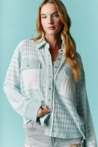 Everyday Colorblock Button-Down Shirt