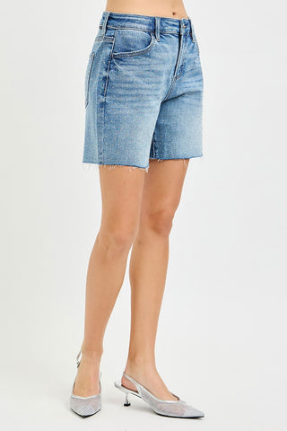 The Stardust Slouch Rhinestone Shorts