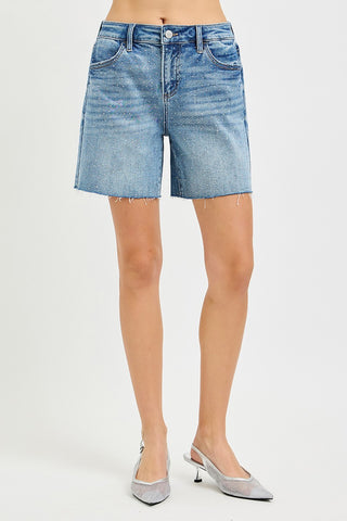 The Stardust Slouch Rhinestone Shorts