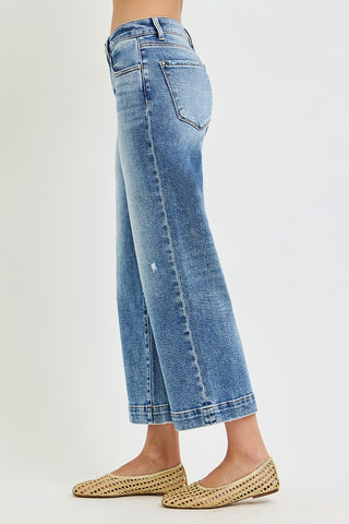 RISEN Women's Fall Ramble Mid Rise Cropped Jeans