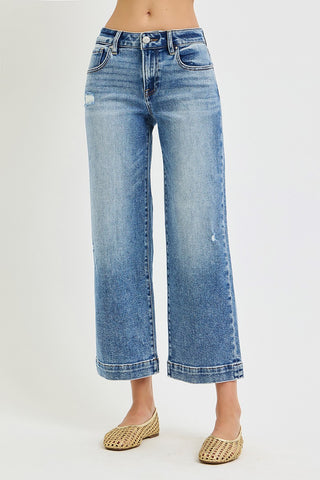 RISEN Women's Fall Ramble Mid Rise Cropped Jeans