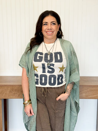 God is Good Unisex Graphic Tee, Natural