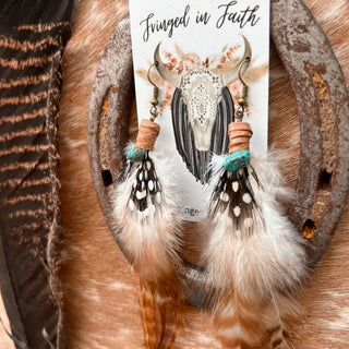 Desert Spirit Boho Feather Earrings