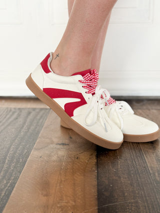 Very G Retro Throwback Sneaker, Red & White