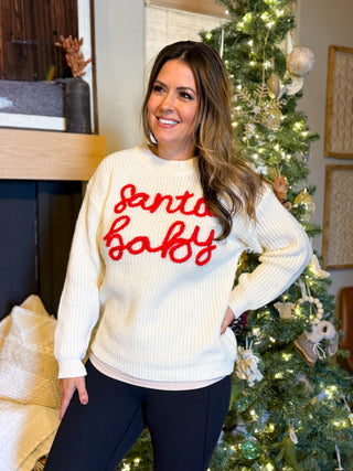 Santa Baby Embroidered Holiday Sweater